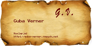 Guba Verner névjegykártya
